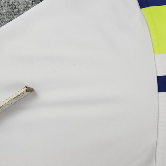 Footjoy Shirt Mens 2XL White Color Striped Polo Performance Golf Glasgow Hills - Picture 15 of 16